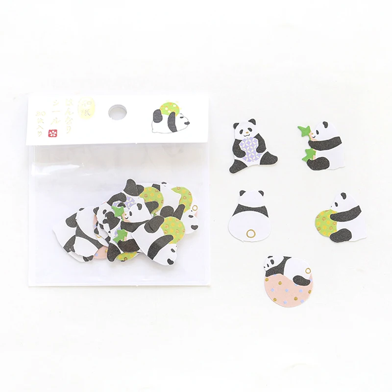 

Cartoon Panda Paper Sticker Cute Cat Sakura Decoration DIY Diary Scrapbooking Label Stationery gift school supplies