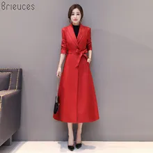 Brieuces Autumn Winter Plus Size 4XL Women Clothing Fashion Lapel Long PU Leather Jacket Trench Motorcycle Coat Faux Leather цена Brieuces Autumn Winter Plus Size 4XL Women Clothing Fashion Lapel Long PU Leather Jacket Trench Motorcycle Coat Faux Leather цены онлайн