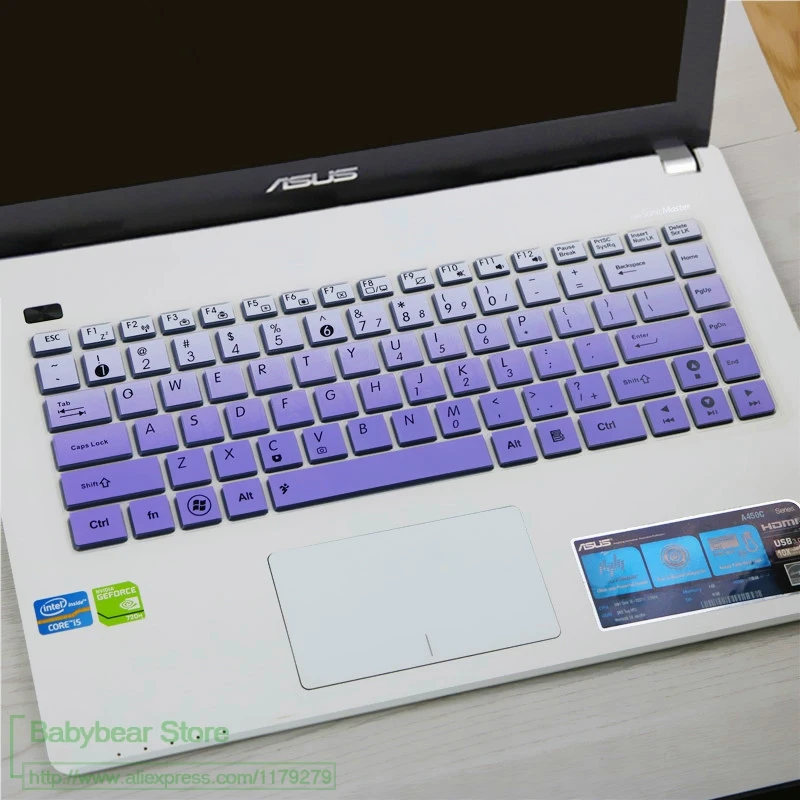 Силиконовый чехол для клавиатуры ноутбука 14 дюймов Защитная пленка Asus F455L A456U A455L