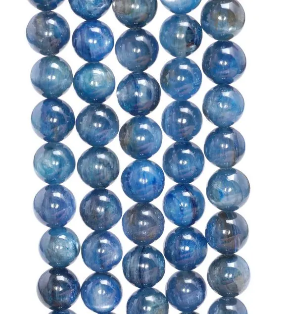 5-6MM APATITE GEMSTONE GRADE A DEEP BLUE ROUND 5-6MM LOOSE BEADS 15.5/"