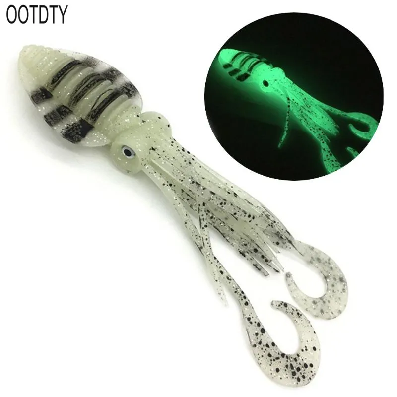 

12 cm(4.72 in)/15 cm(5.91 in)/18 cm(7.09 in) Luminous Squid Shape Fake Bait Sea Fishing Simulation Wobbler Soft Baits