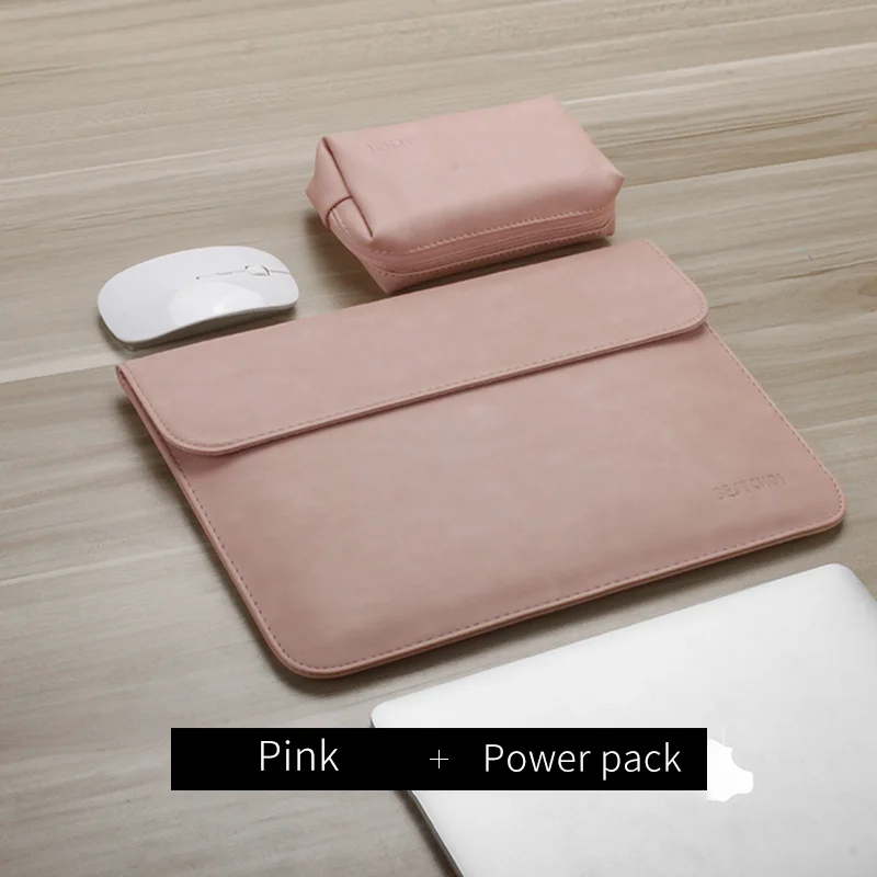 Pink sets PU Для мужчин чехол для ноутбука Macbook air 13 Чехол сумка для ноутбука macbook pro 13 15 ноутбук чехол 14 дюймов для Тетрадь ноутбук ТАС wo Для мужчин - Цвет: Pink sets PU