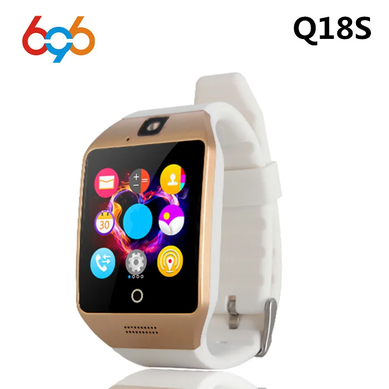 696 новые NFC Bluetooth Смарт часы Q18S с камерой facebook Синхронизация SMS MP3 Smartwatch Поддержка 2G