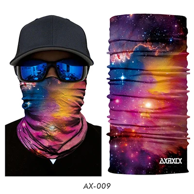 3D бесшовная Вселенная Галактика Балаклава волшебная маска для лица лыжный с подогревом шарф для шеи щит анти-УФ Мужская трубчатая бандана Солнцезащитная Геометрическая маска - Цвет: AX-009