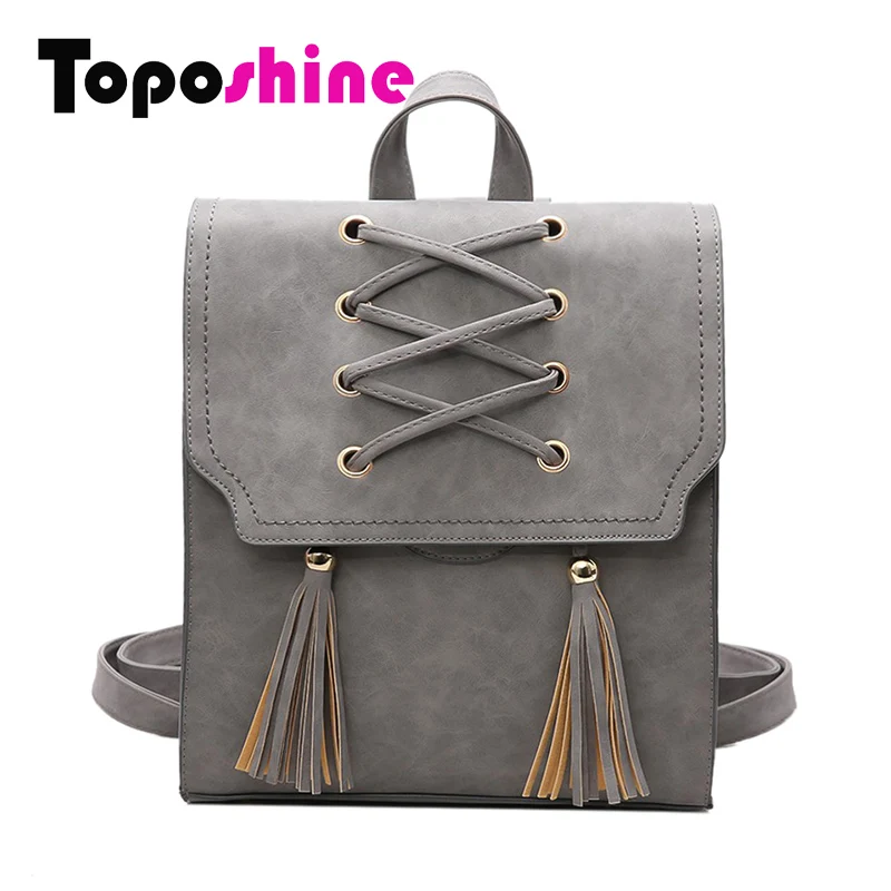 Toposhine 2018 NEW Fashion Backpack Tassel Women Backpack PU Leather School Bag Women Casual Style A4 Paper Women Backpacks 1651 Toposhine 2018 NEW Fashion Backpack Tassel Women Backpack PU Leather School Bag Women Casual Style A4 Paper Women Backpacks 1651