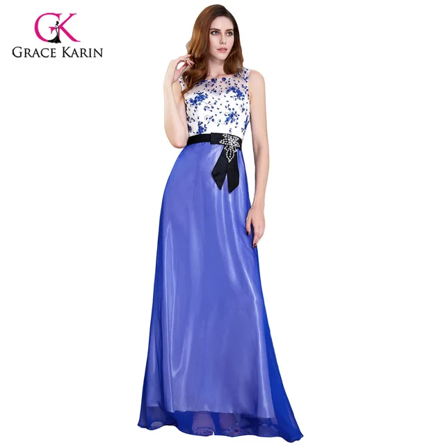 Grace Karin Long Mother Of The Bride Dresses 2018 Summer Grace Karin Long Mother Of The Bride Dresses 2018 Summer Groom Elegant Chiffon Blue