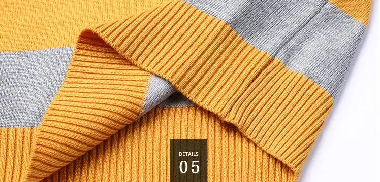 Мужская брендовая одежда на весну, осень и зиму, пуловер, мужская повседневная полосатая приталенная трикотажная одежда, трикотажный свитер
