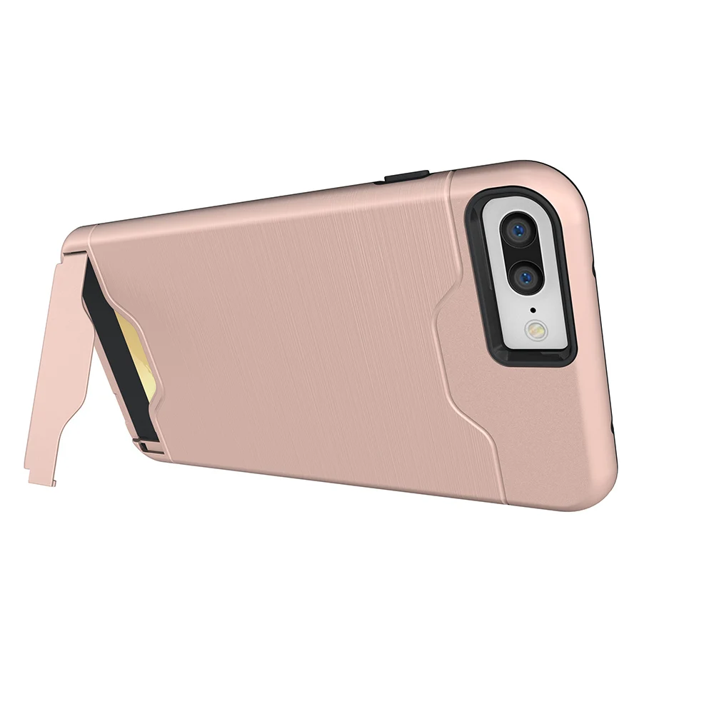 Hard card Case For iphone 7Plus 8 X  Brushed Armor Silicone Rubber Hard Phone Case For Samsung Galaxy S8plus S9 Cover Back Capa (16)