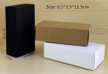 

50pcs/lot-6.5*3.5*11.5cm White Black Kraft Paper Gift Box Cosmetic Bottle Jar Box Handmade Soap Candle Storage Boxes valve tubes