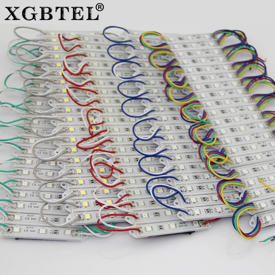 

20 pcs/Lot Ultra Bright 5050 LED Modules Led Modules DC 12V SMD 3 Leds Sign Led Backlights For Channel Letters White Warm White