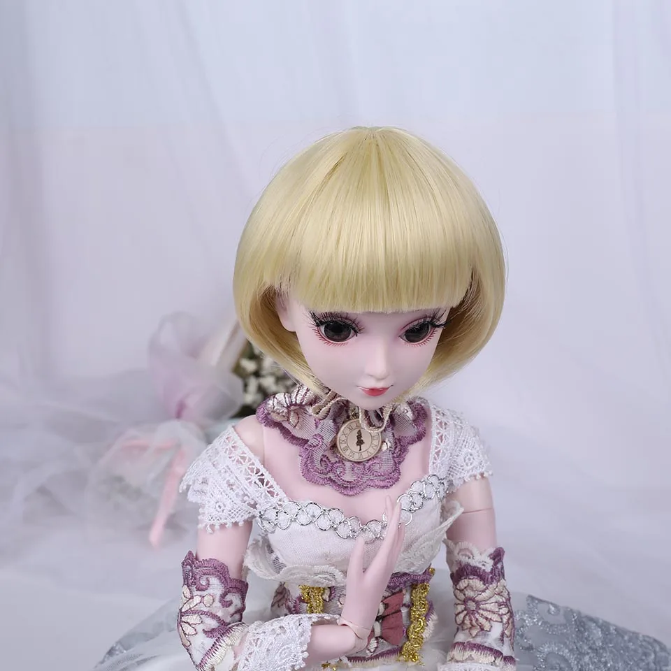 Allaosify bjd волосы 1/3 1/4 BJD Кукла Высокая температура парик девушки длинные вьющиеся парики SD BJD парик 3 цвета - Цвет: 6