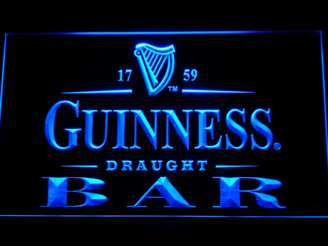 090 Guinness Draught Beer Bar светодиодный неоновый светильник с выключателем вкл/выкл 20 +