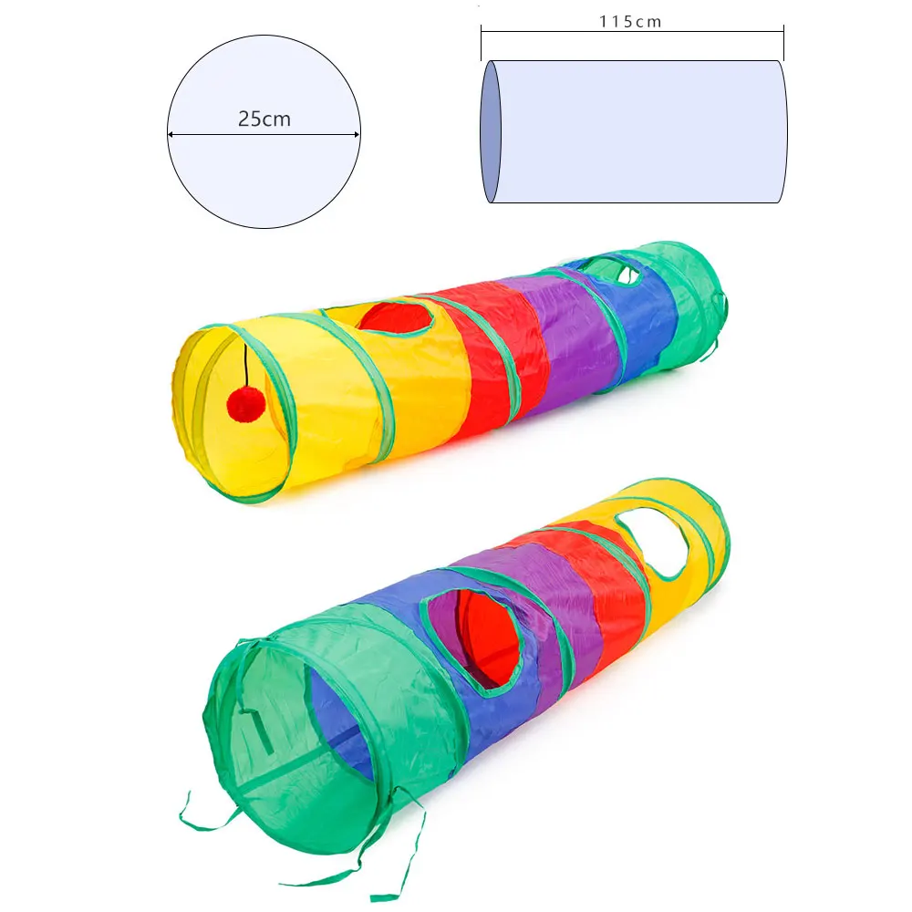 1 шт. Красочные Складной туннель скучающий кот игрушки для домашних животных отверстие игрушка мяч кошка, щенок, котенок, кролик