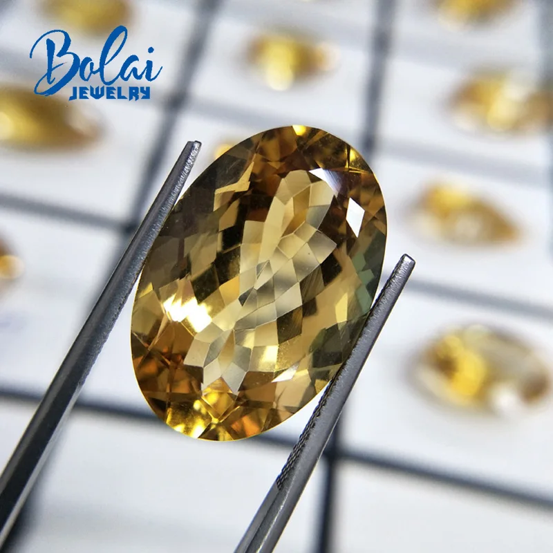 

Bolaijewelry,100%Natural big citrine oval 16.4*24.51*10.81mm 25.65ct loose gemstone for jewelry