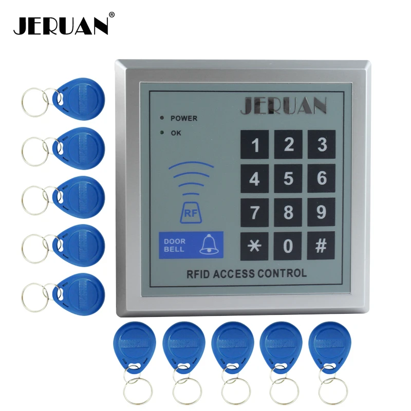 

JERUAN High quality and high security Security RFID Proximity Entry Door Lock Access Control System 500 User +10 Keys
