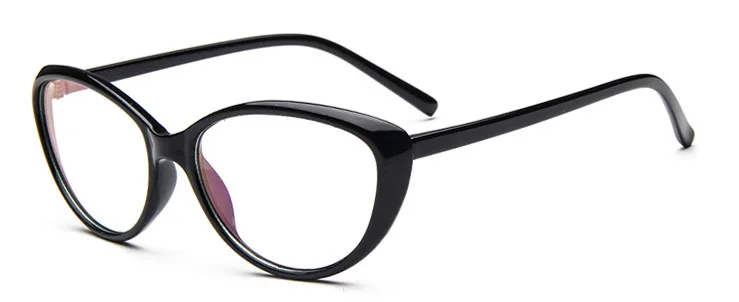 Женская винтажная стильная оправа для очков Брендовые очки с бесцветными линзами женские очки Оптические gafas oculos grau feminino - Цвет оправы: bright black
