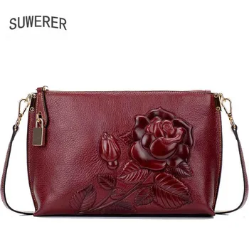 

Genuine Leather handbag 2020 new luxury embossed handbag Fashion Shoulder Messenger Bag Women's handbags