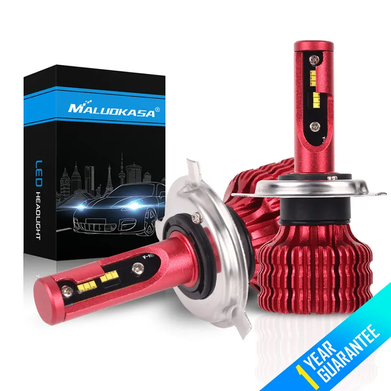 

MALUOKASA H7 H4 ZES Chip 2X LED Headlight Bulb 20000LM 100W Canbus H1 H3 H11 H8 HB4 fog Light 12V 24V Hi-Lo Headlamp Car Styling