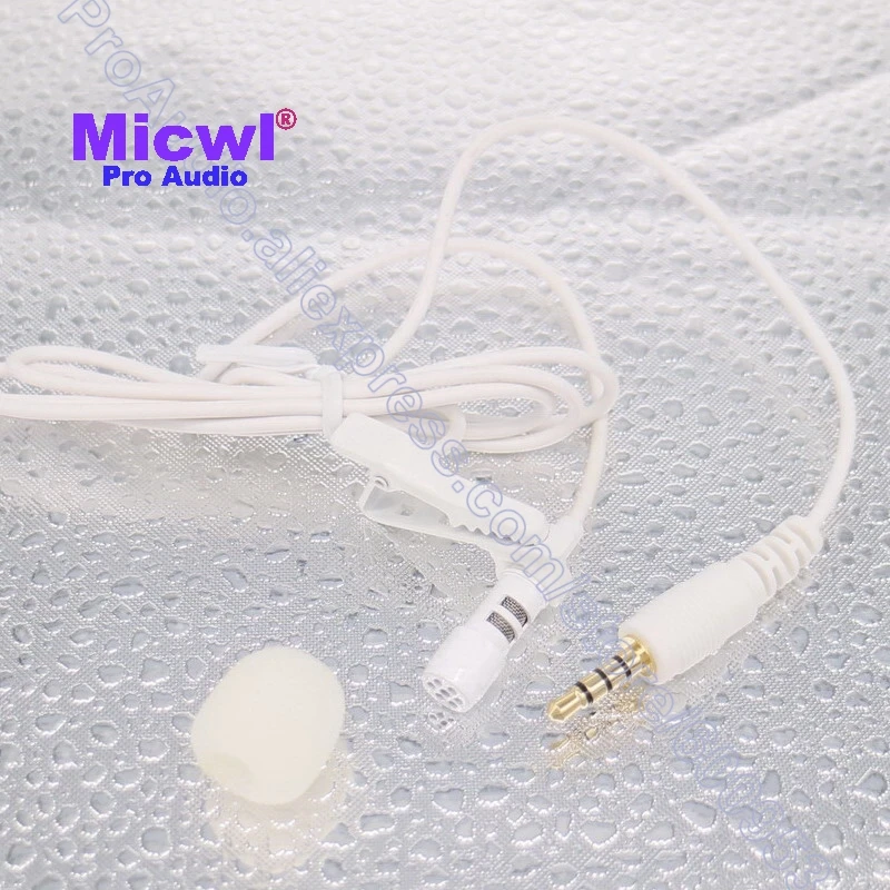 

White Color External Tie Lapel Lavalier Omnidirectional Microphone for iPhone iPad Samsung smartphone 3.5mm Jack TRRS