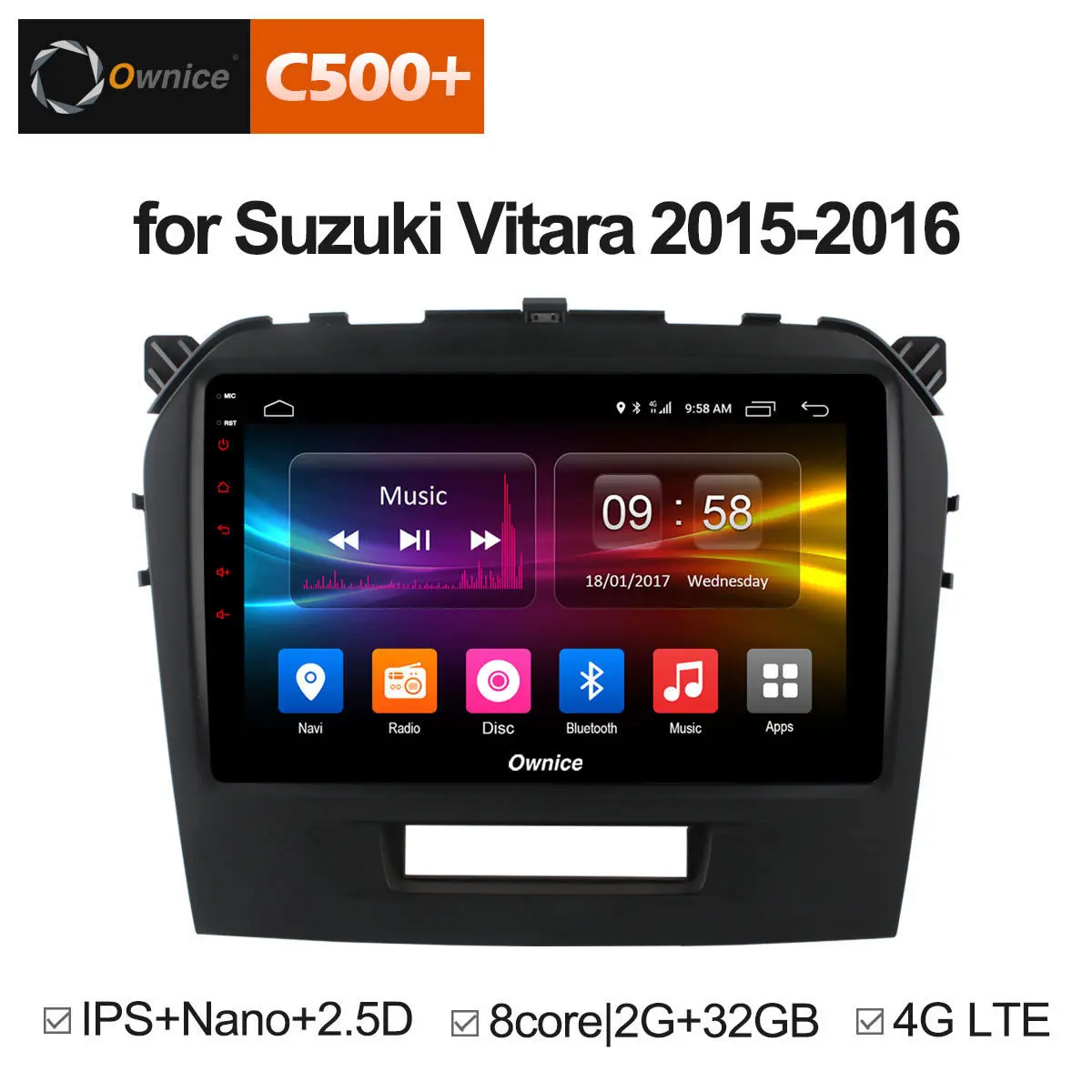 Excellent for Suzuki Vitara 2015 2016 Android 8.1 Car Intelligent System 2 din Radio DVD GPS Navigator System Video Multimedia Player PC 1
