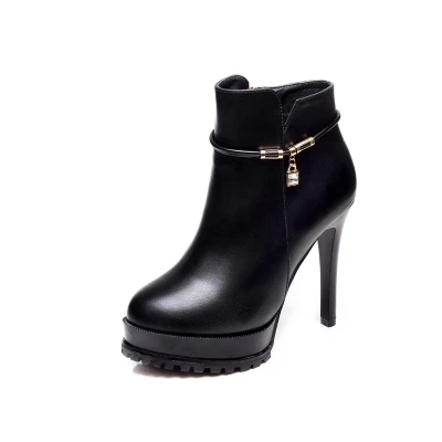 

British wind Martin boots women's boots 2018 autumn new short boots stiletto pointed high heels winter women's shoes