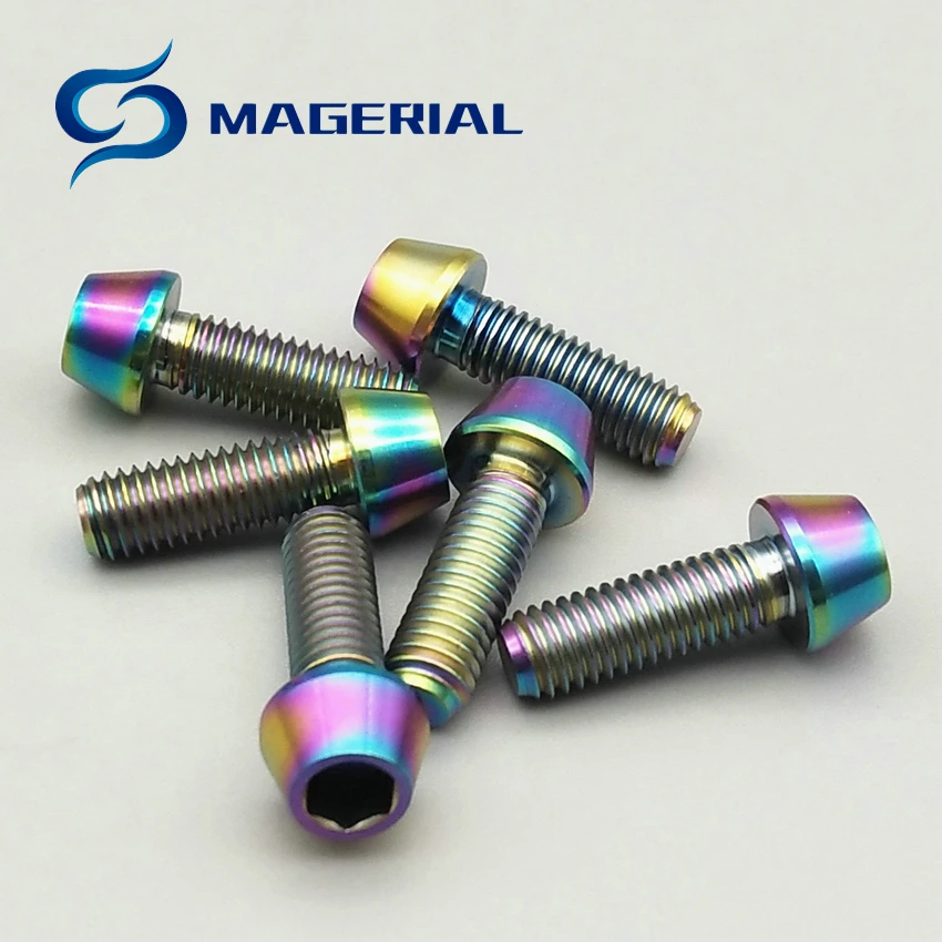 Титановые винты Ti Bolt M5x15 конические титановые стандартные Рули с переключателем