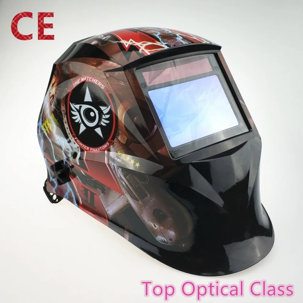 

Welding Helmet 100*65mm 1111 4 Sensors Grinding DIN 3/4-13 MMA MIG/MAG TIG CE/UL/CSA/AS Cert Solar Auto Darkening Welding Mask