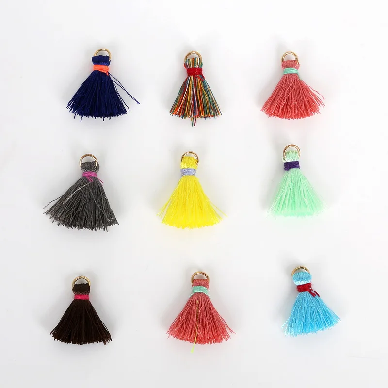 jewelry findings/20MM Polyester tassel + 5mm gold circle for Hand made jewelry/jewelry making/tassels for jewelry diy/10pcs/lot jewelry findings/20MM Polyester tassel + 5mm gold circle for Hand made jewelry/jewelry making/tassels for jewelry diy/10pcs/lot