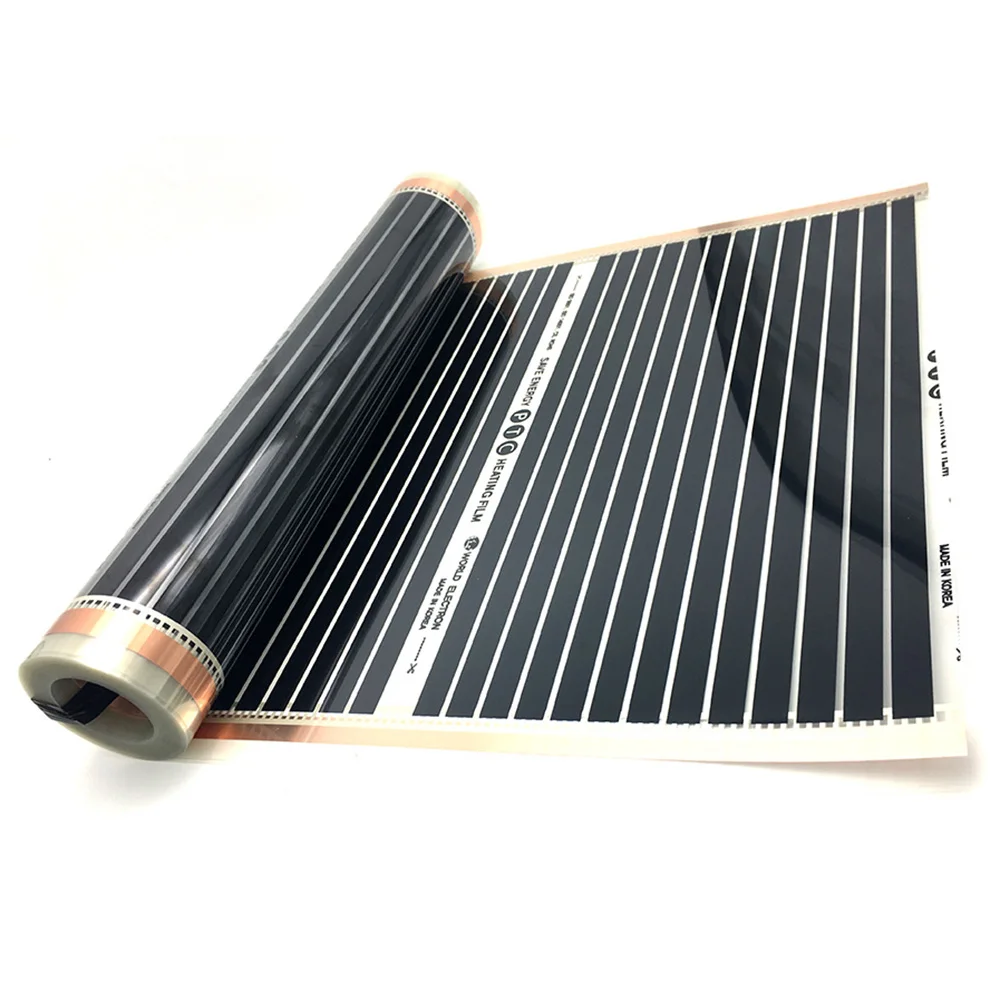 2m2 Infared Underfloor Heating Film 110W/M 50cmX4m Low Electric PTC Korean Mat for Warming