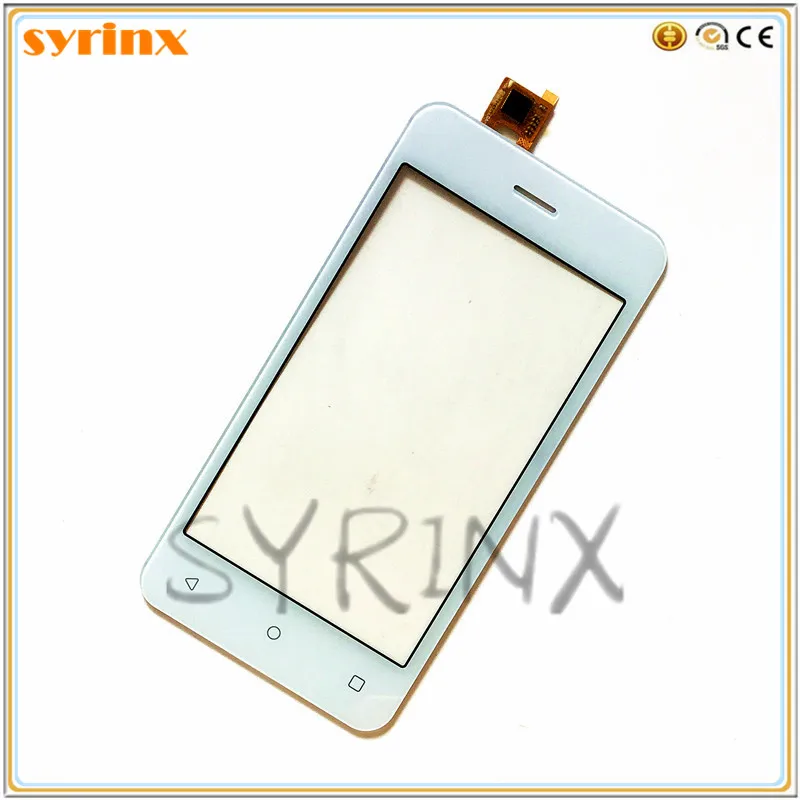 Сенсорный экран SYRINX для Fly FS406 FS 406 сенсорный экран дигитайзер Передняя стеклянная линза сенсорная панель сенсор 3M stcikers