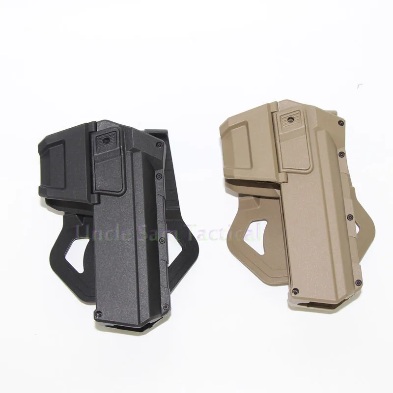 

Tactical Movable Pistol Holster Glock Right Hand Waist Gun Holster For GLOCK 17 18 34 with Flashlight or Laser Mounted