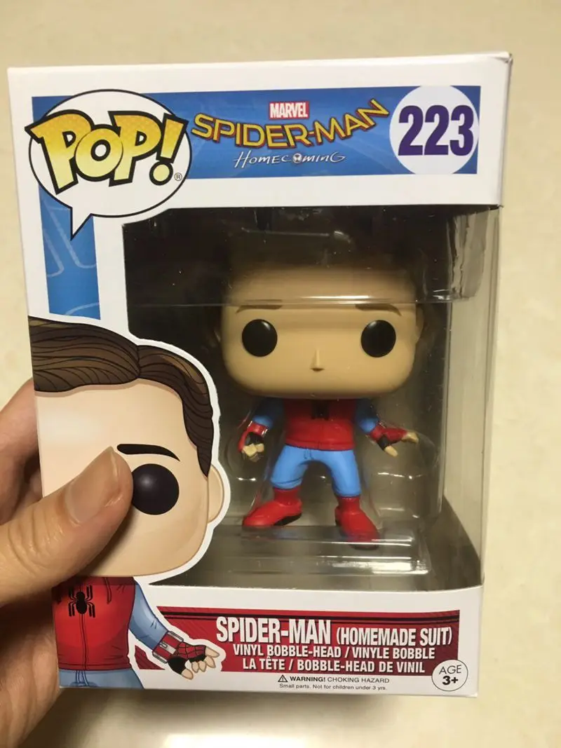 Funko pop Официальный Marvel: Человек-паук Homecoming-Человек-паук домашний костюм Виниловая