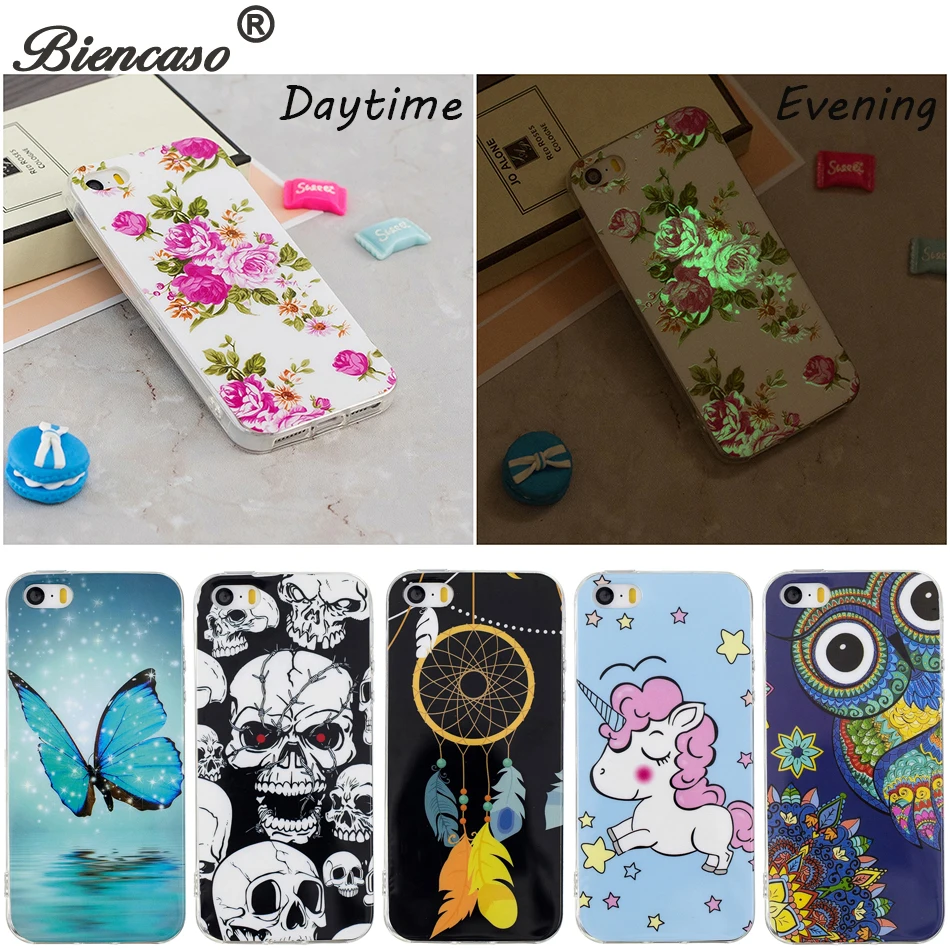 Роскошный 3D светящийся чехол для iPhone SE 2 2018 Capa 6 6s 7 8 Plus 5 5S силиконовая задняя