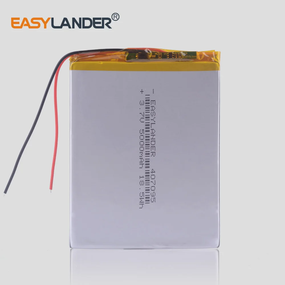 

High capacity 3.7V 5000mAh polymer lithium ion battery Li-ion battery for tablet pc 7 inch 8 inch MP4 407095 replace [357095]