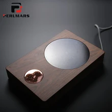 Краткое ПК текстура древесины прочная электрическая керамическая плита Железный Стекло горшок кипения воды вареные Чай домой Кунг-фу чайный сервиз аксессуары чалу