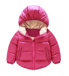 Новые импортные товары для мальчиков и Зимнее пальто для девочек; куртка Модные Подпушка куртка пальто детей