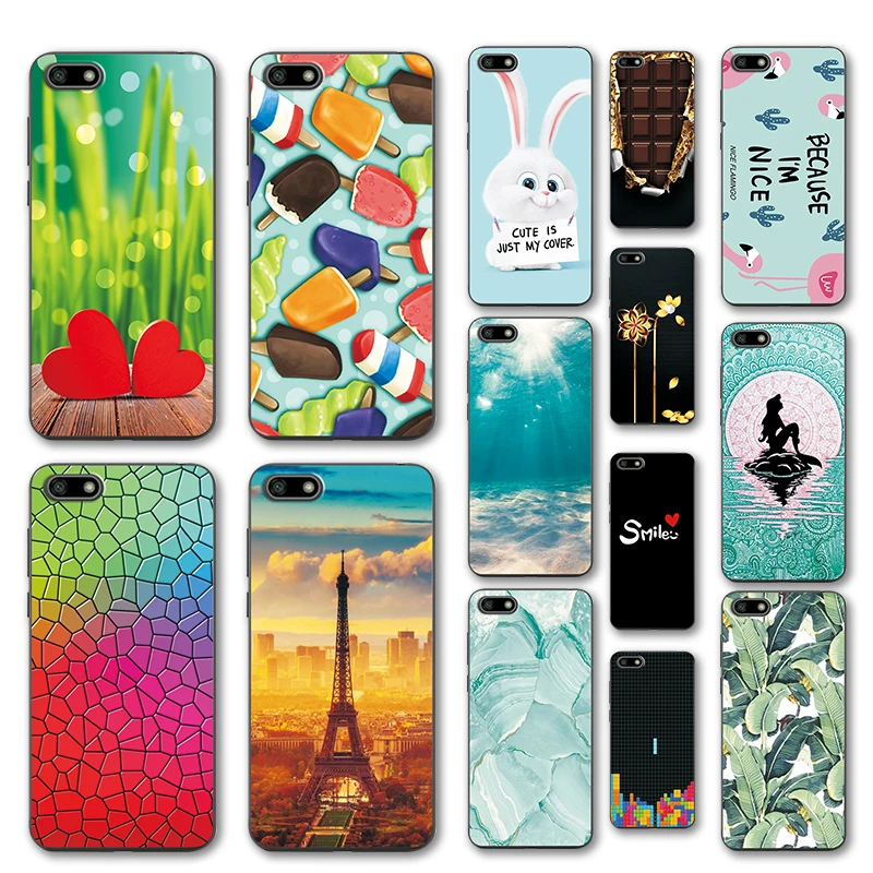 

Cute Cartoon Soft TPU Case Coque Huawei Y5 2018 5.45" Various Mermaid Funda Huawei Y 5 2018 Case Huawei Y5 Prime 2018 Capa