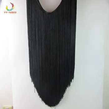 

50cm/long black Tassel Fringe Trimming Lace Ribbon Dance Latin Dress Macrame Samba Clothing DIY Lace Single Band decoration