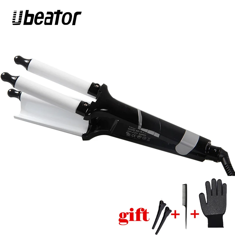 

Waver Professional Salon Hair Curler Wave Maker Ceramic Triple Barrel Hair Curler electric curling iron Styling Tools wand