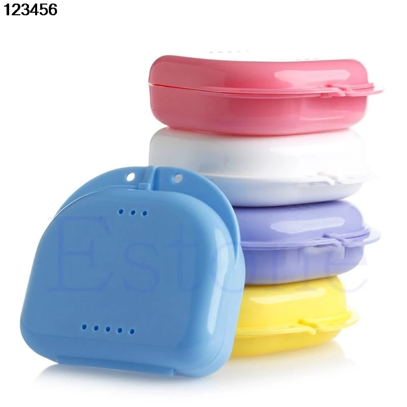 Hot Dental Retainer Denture Storage Case Box Mouthguard Container huismerk kopen in de aanbieding