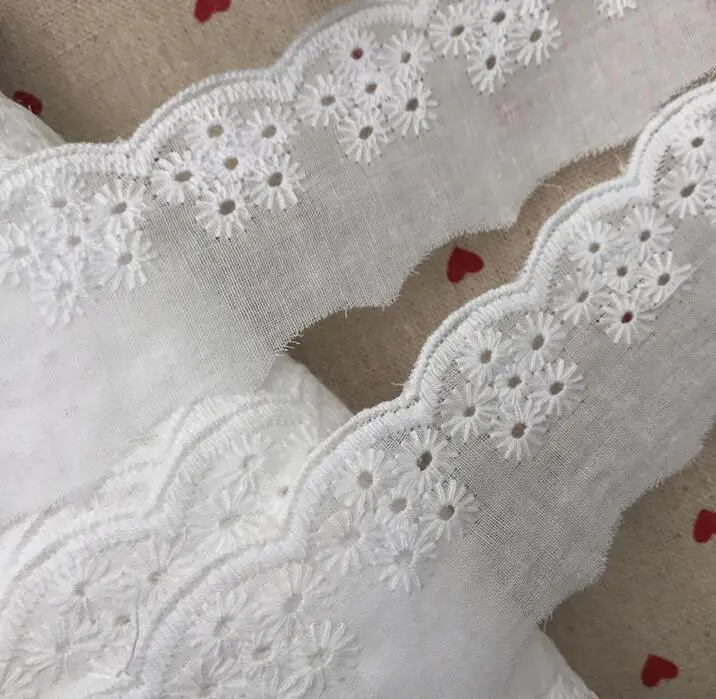 Lace Fabric 5 Meters 4.5cm Width Pure White