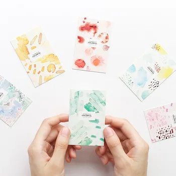 

multi-use 5.2*8cm 54pcs Mini Card one color one mood print Scrapbooking party invitation cards valentine Christmas Scrapbooking