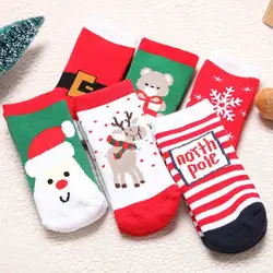 От 1 до 3 лет детские рождественские носки подарок на крестины теплые Детские носки Крылья Ангела трикотажные короткие носки