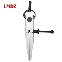 LMDZ, divisor ajustable de acero Bloqueable, ala, cuero, brújula, espaciador, calibre, dibujo, alambre, soporte de 100mm, herramienta de medición de carpintería