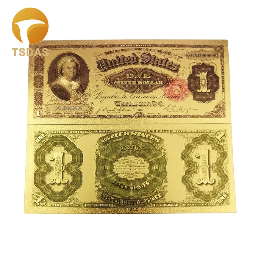 1 шт Подарочная Коллекция Золотой доллар США, банкноты 10,000 доллар банкноты в 24K позолоченные - Цвет: 4