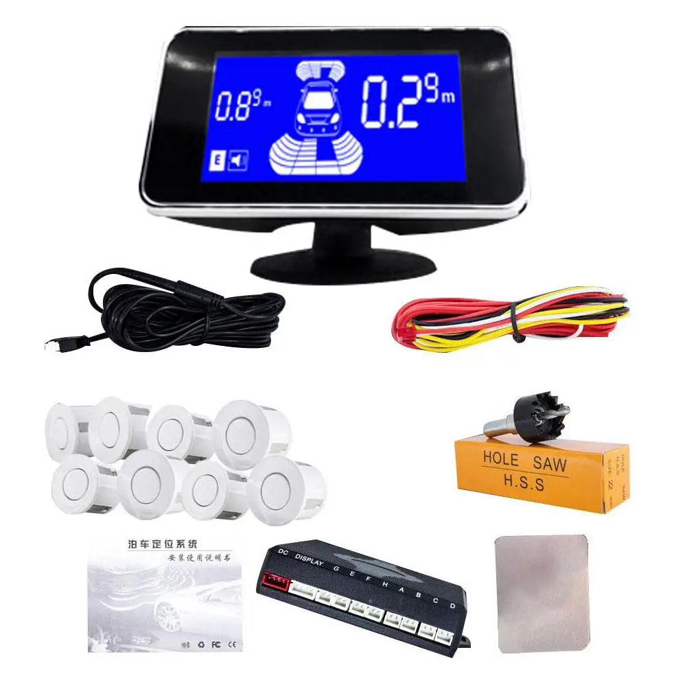 

Parking Sensor With 4/6/8 Sensors LCD Blue Screen Display Car Parking Sensor Kit Reverse Backup Car Parking Radar Monitor System