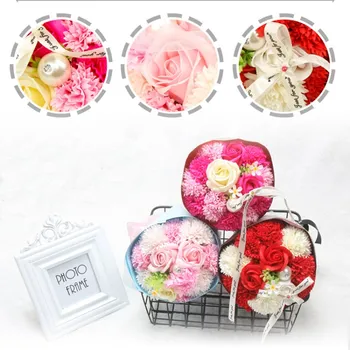 

Toilet soap flower carnation small hand bouquet gift box Korean edition imitation rose Free Shipping