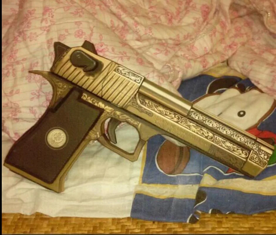 3D бумажная модель DIY 1:1 Игрушечная пистолета Desert Eagle CF пересекающая леску огня