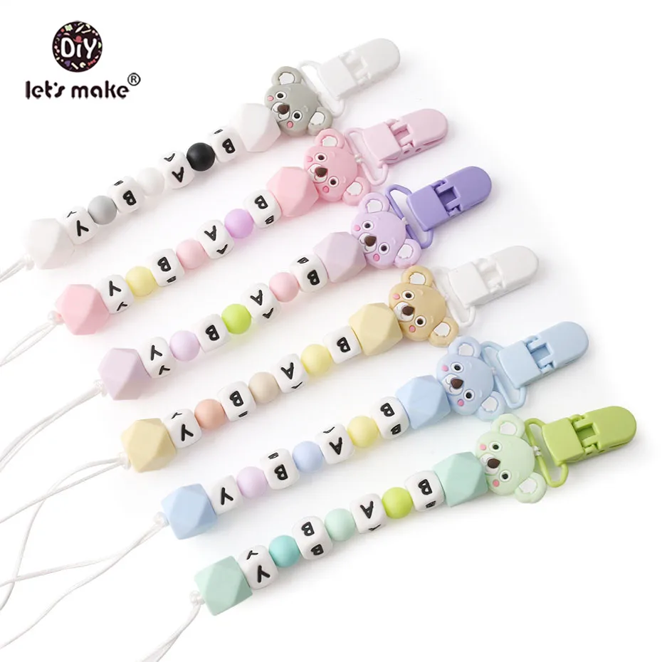 Let's Make 12mm 10pcs Letters Baby Teether Silicone Beads Food Grade Silicone Teething Toys And DIY Crafts Baby Nursing Products