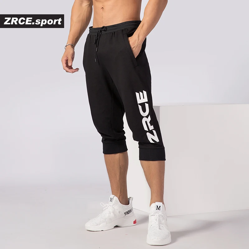 Мужские спортивные штаны ZRCE черные повседневные для фитнеса мужчин
